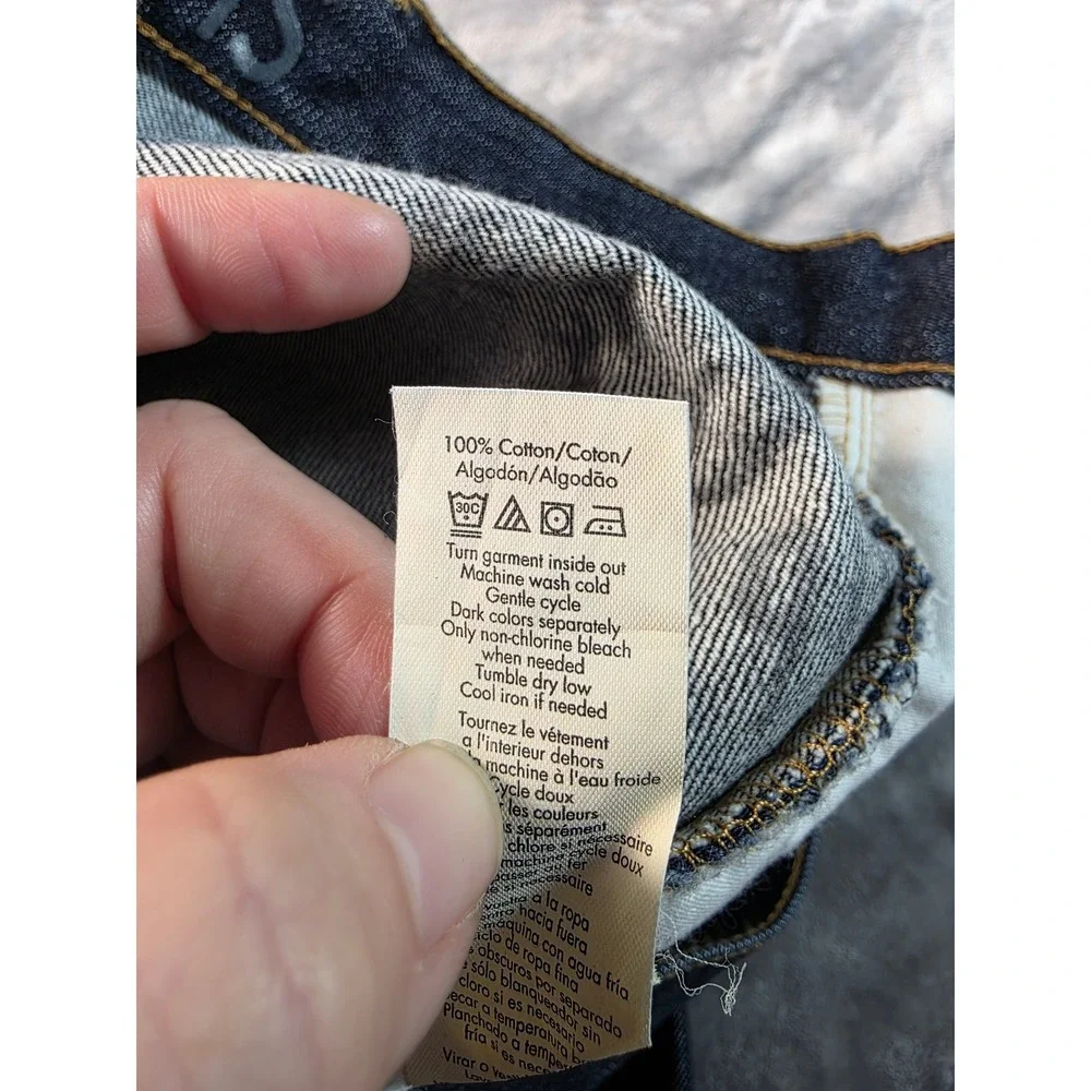 Calvin‎ Klein Jeans Straight Leg Men 38x32 Dark Wash Indigo Denim NWOT Irregular